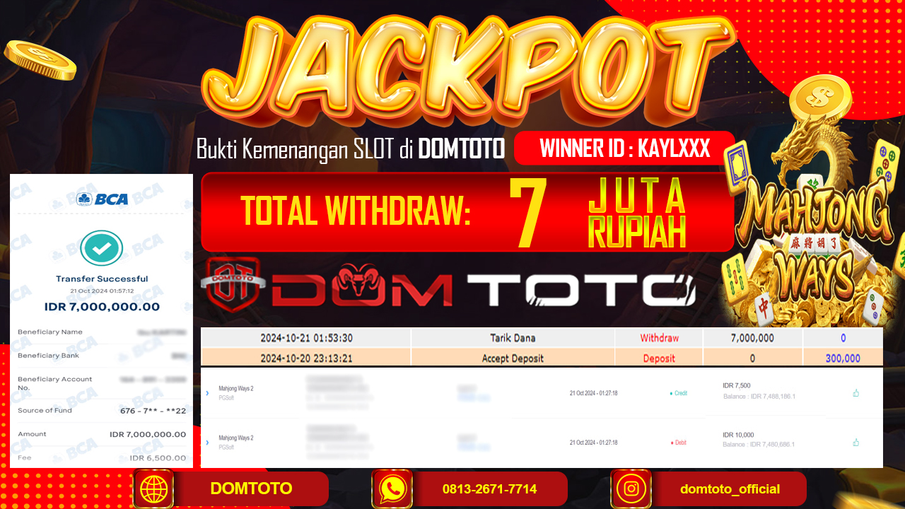 JACKPOT SLOT MAHJONG WAYS2 21 OKTOBER 2024